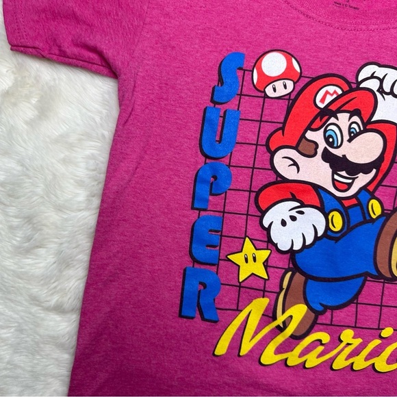 Super Mario T-Shirt Pink Size 5 - Picture 4 of 16